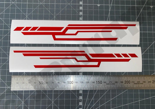 (X2) Line Pinstripe Decals Stickers Motorcycle Tank Bike Helmet Car 220x30mm