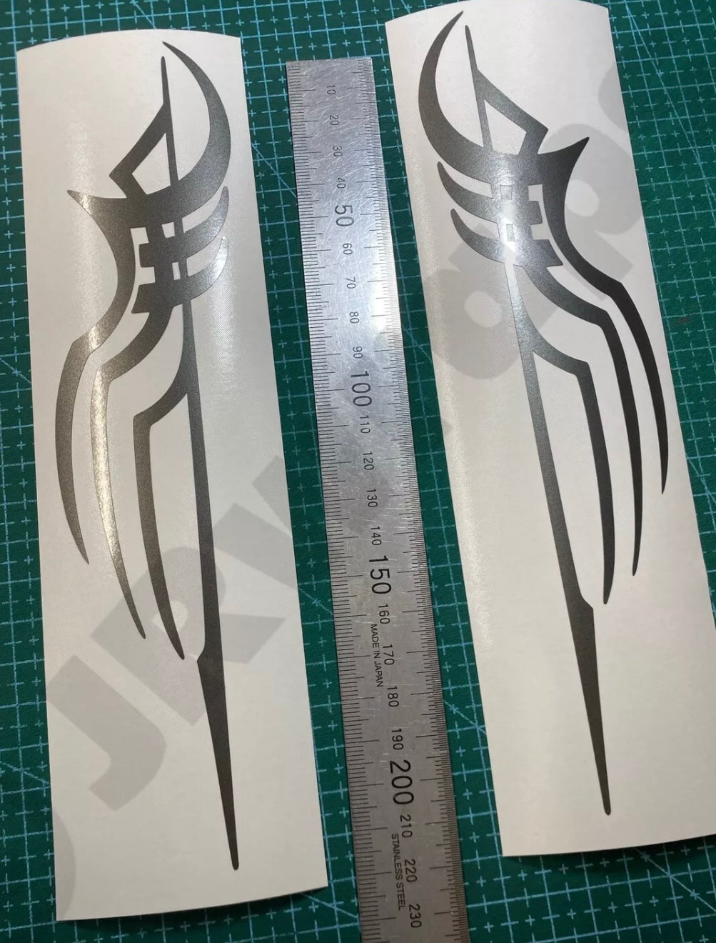 (X2) Tribal Tank Decals Stickers Motorbike Scooter Motorcycle Helmet 220x55mm