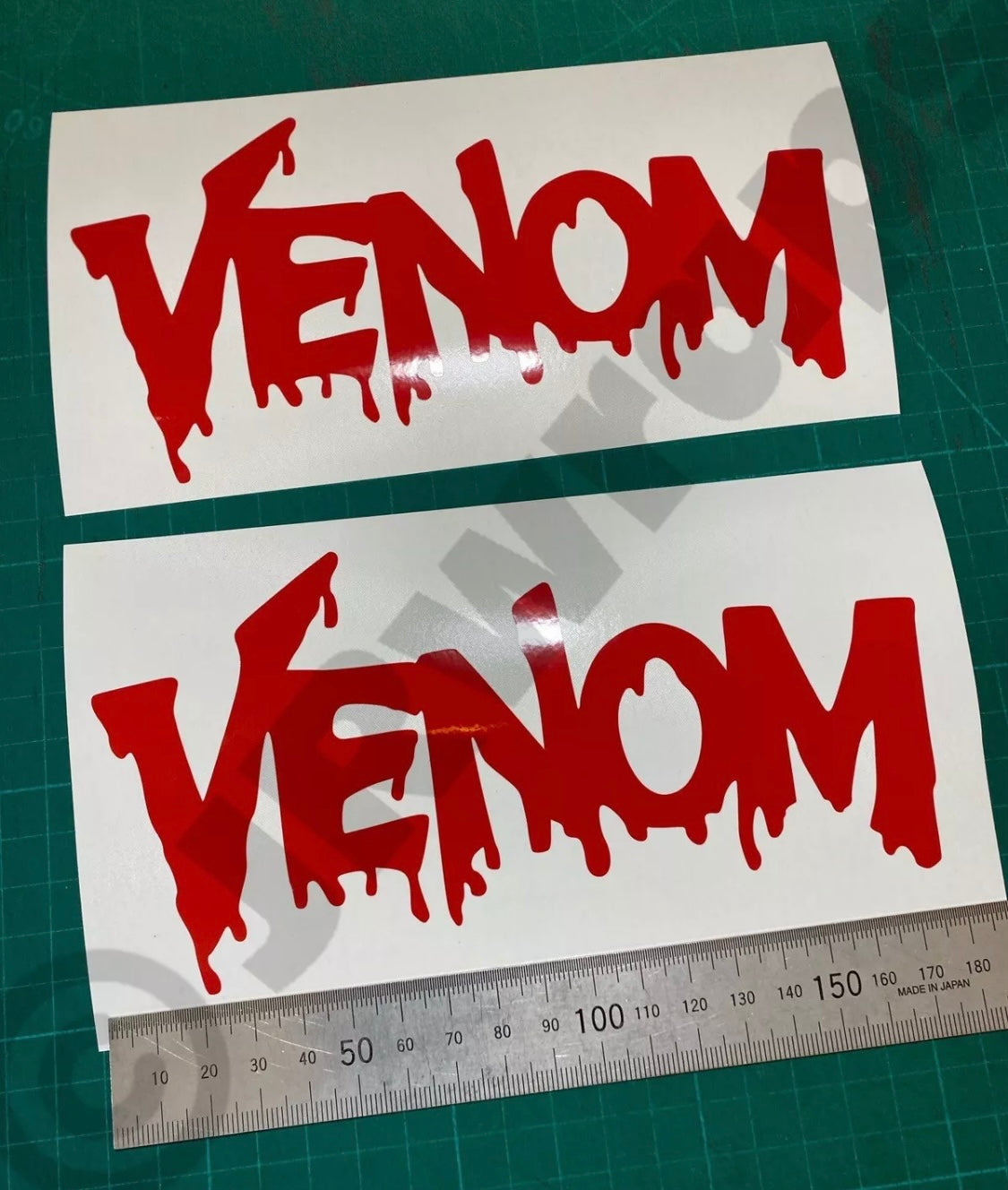 (X2) Venom Stickers Decals Car Van Bike 180x90mm Bumper Window Helmet
