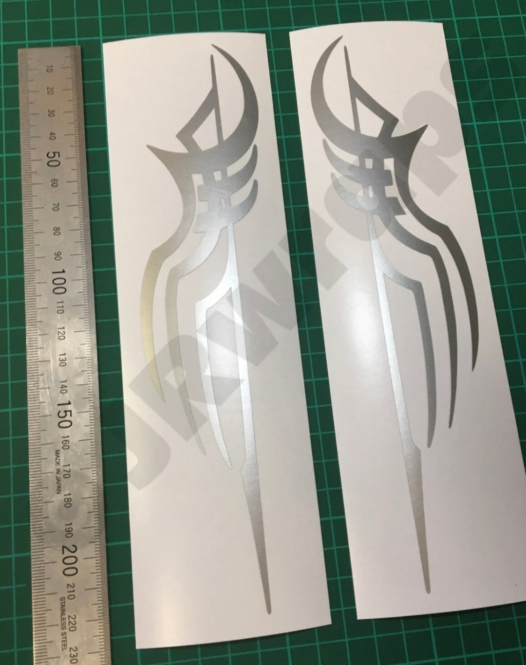 (X2) Tribal Tank Decals Stickers Motorbike Scooter Motorcycle Helmet 220x55mm