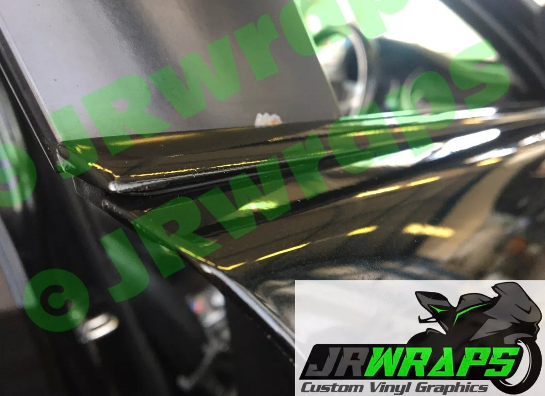 Gloss Black De-Chroming Tape Vinyl Wrap (100mm x 10 Metre) Chrome Trim Delete