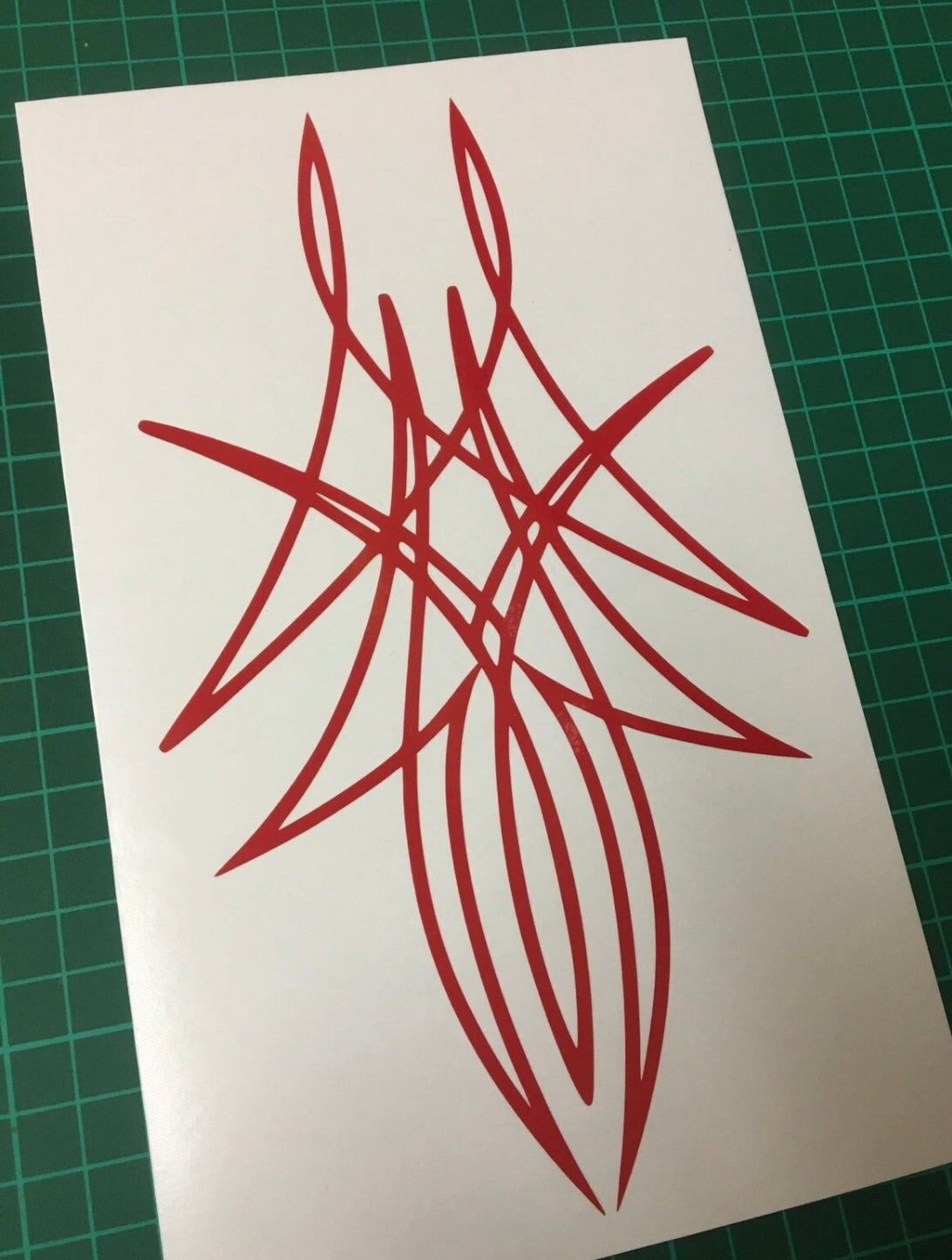 PINSTRIPE Design Sticker Decal Bonnet Motorcycle Tank Helmet 210x120mm