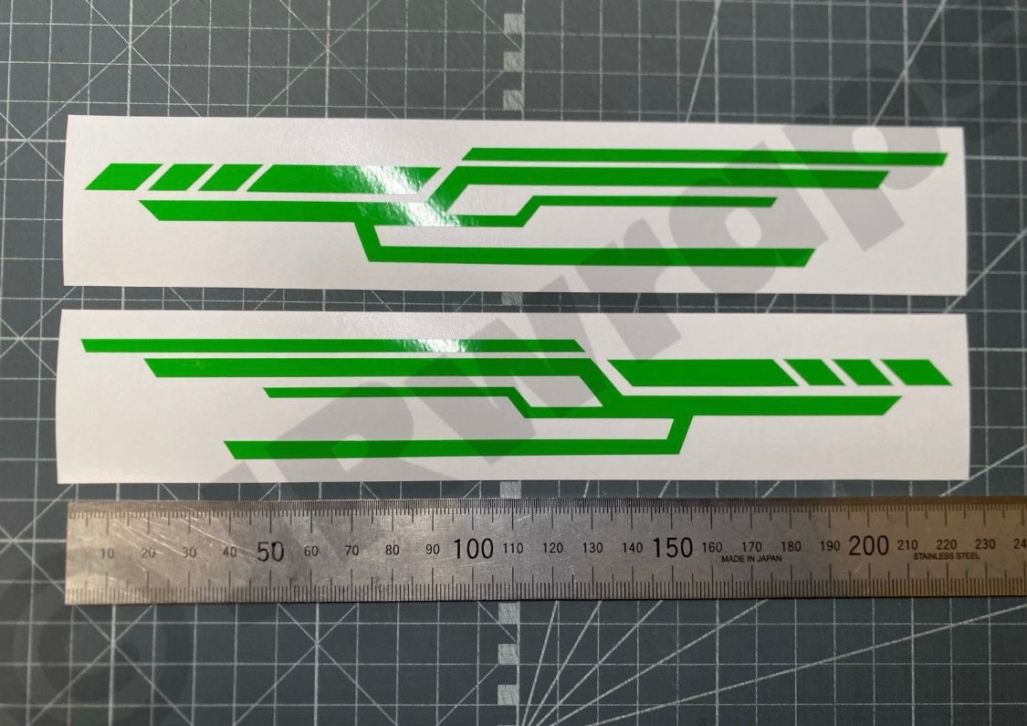 (X2) Line Pinstripe Decals Stickers Motorcycle Tank Bike Helmet Car 220x30mm