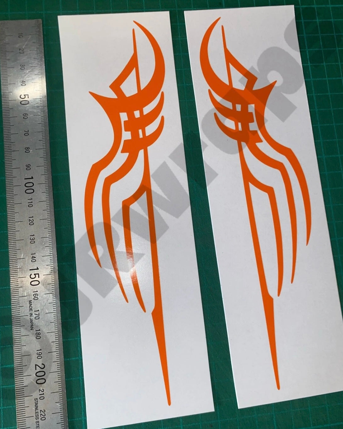 (X2) Tribal Tank Decals Stickers Motorbike Scooter Motorcycle Helmet 220x55mm