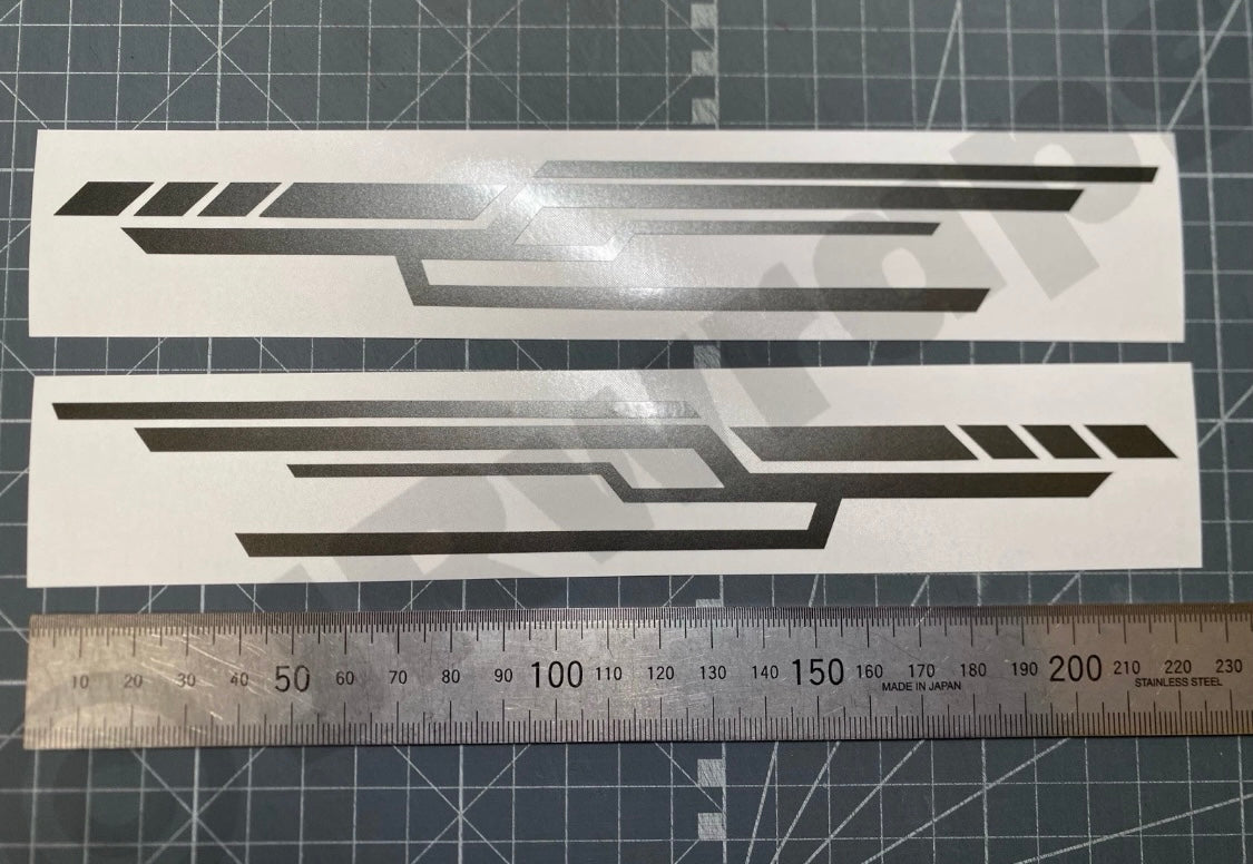 (X2) Line Pinstripe Decals Stickers Motorcycle Tank Bike Helmet Car 220x30mm