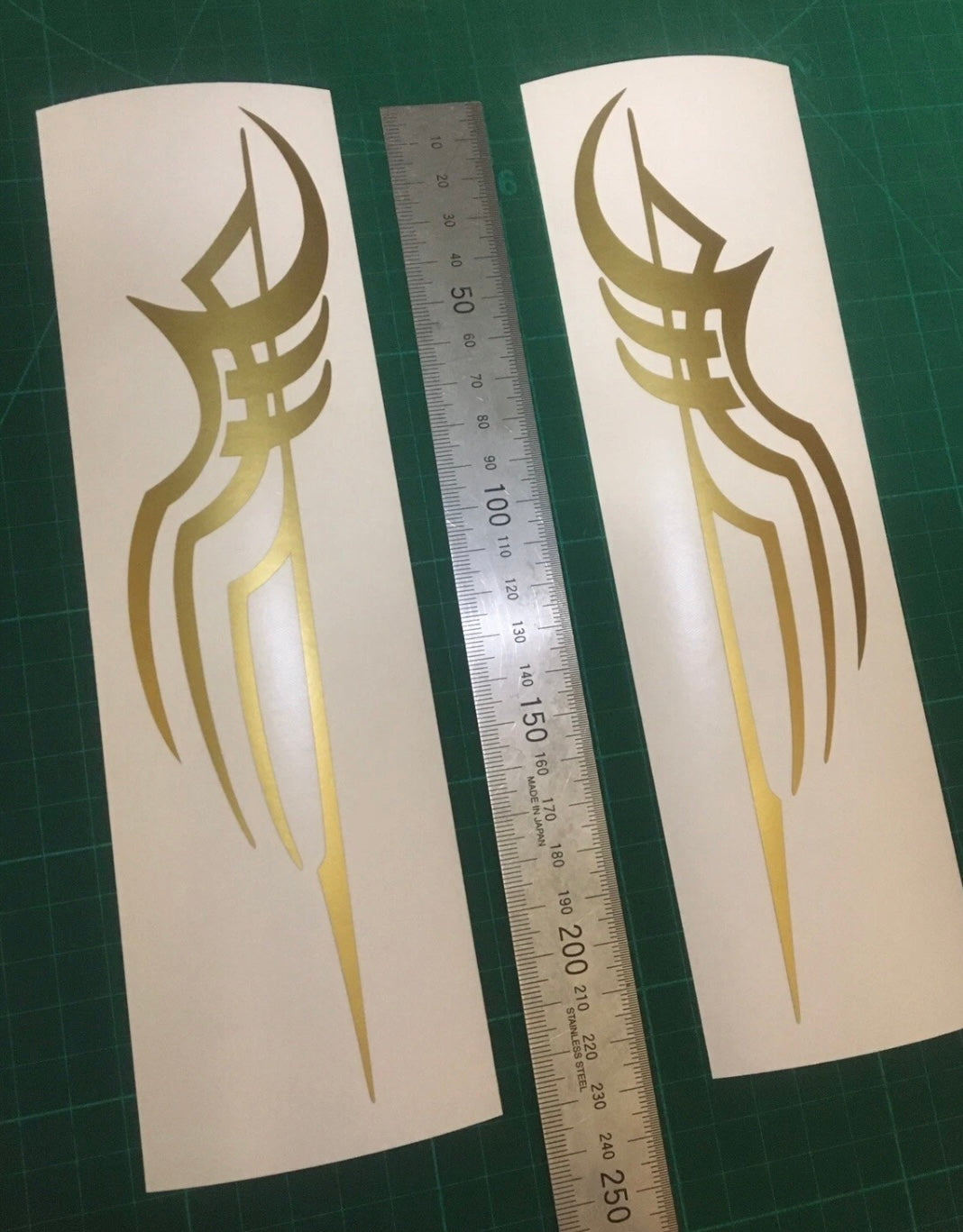(X2) Tribal Tank Decals Stickers Motorbike Scooter Motorcycle Helmet 220x55mm