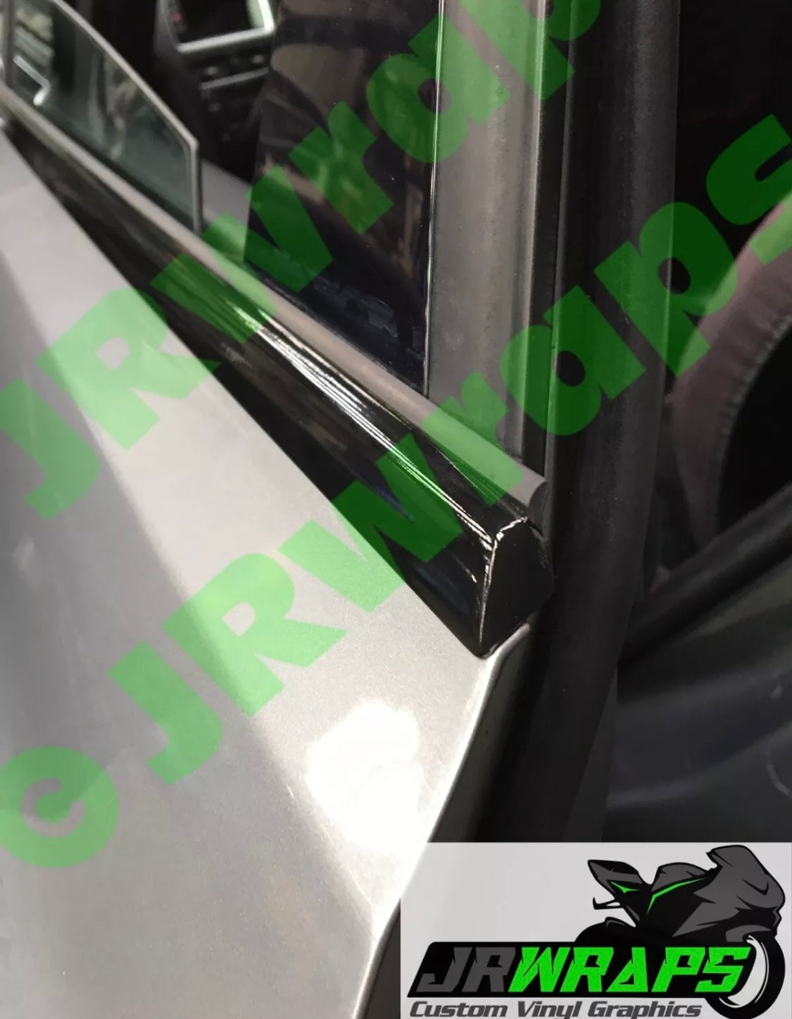 Gloss Black De-Chroming Tape Vinyl Wrap (100mm x 10 Metre) Chrome Trim Delete
