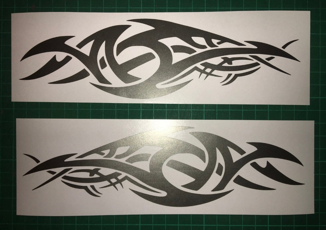 (X2) Tribal Decals Stickers Car Van Motorbike Boat Scooter 220x65mm