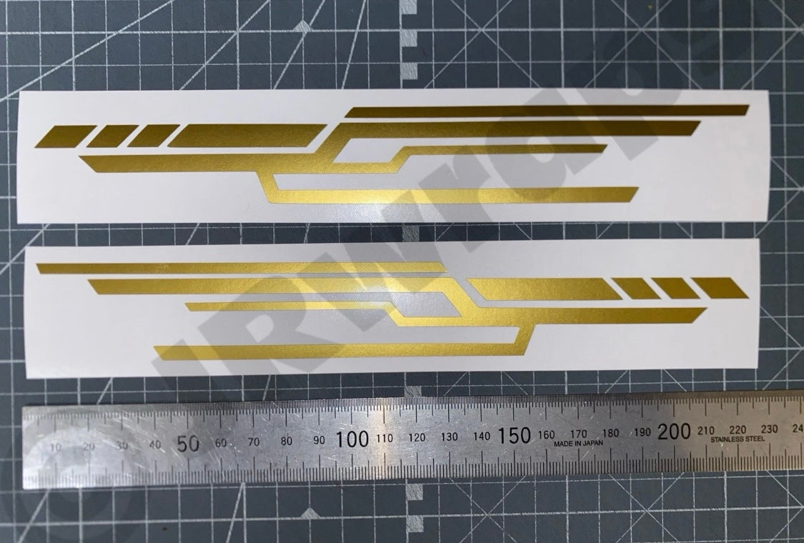 (X2) Line Pinstripe Decals Stickers Motorcycle Tank Bike Helmet Car 220x30mm
