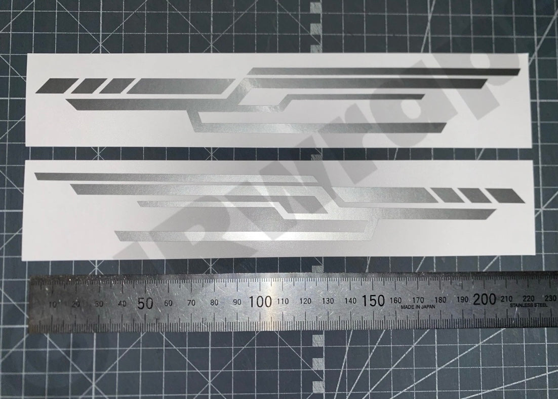(X2) Line Pinstripe Decals Stickers Motorcycle Tank Bike Helmet Car 220x30mm