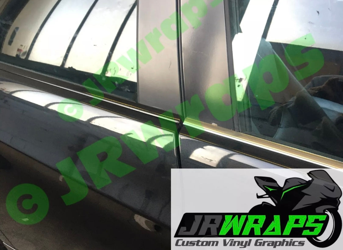 Gloss Black De-Chroming Tape Vinyl Wrap (100mm x 10 Metre) Chrome Trim Delete
