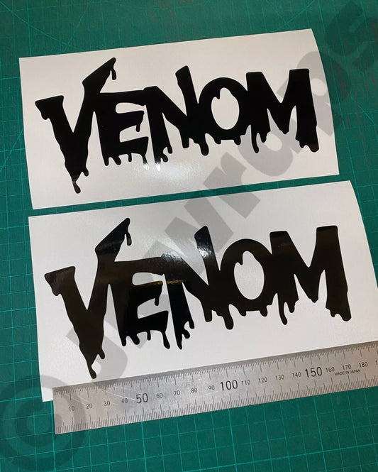 (X2) Venom Stickers Decals Car Van Bike 180x90mm Bumper Window Helmet