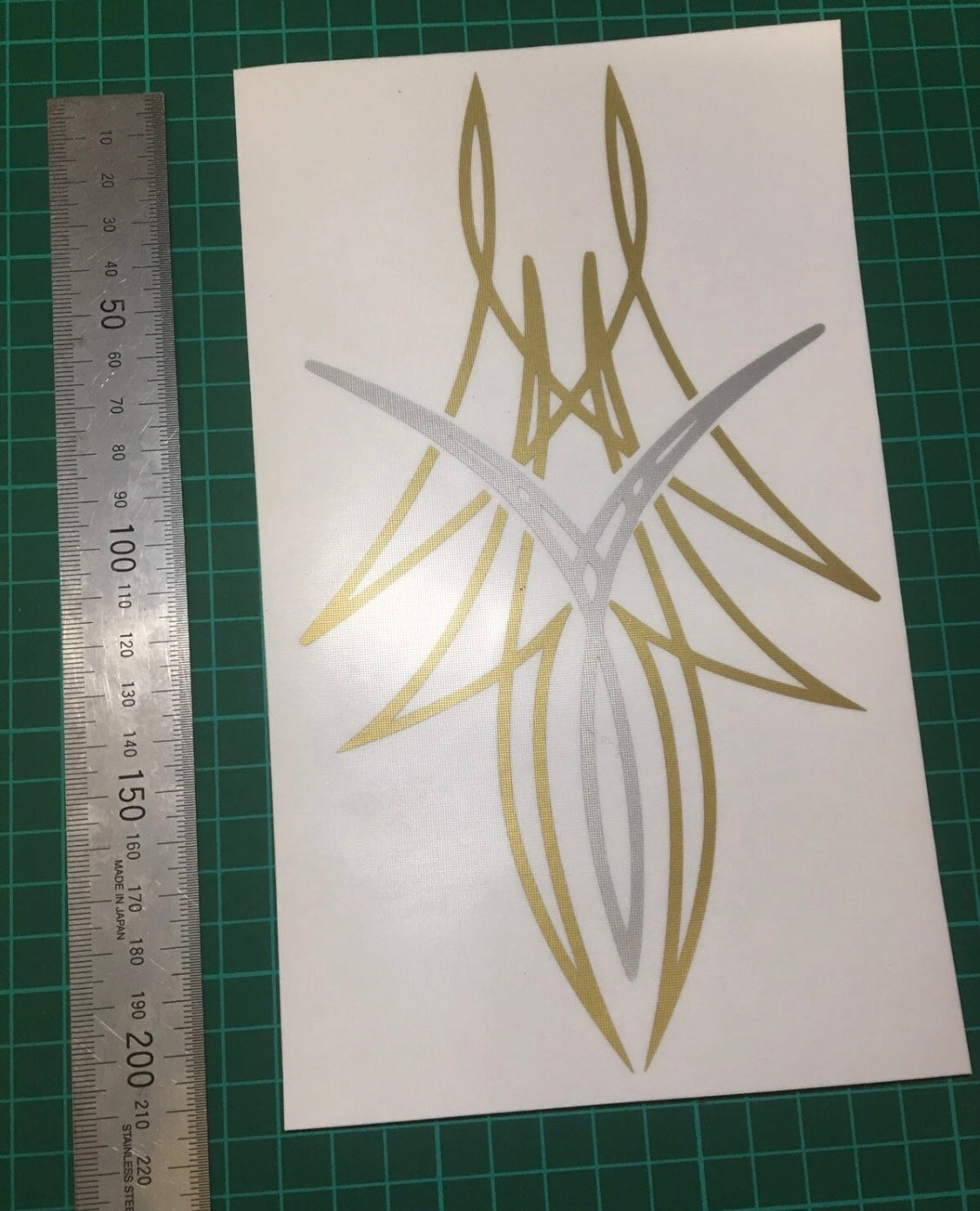 PINSTRIPE Design Stickers Decals Bonnet Motorcycle Tank 210x120mm