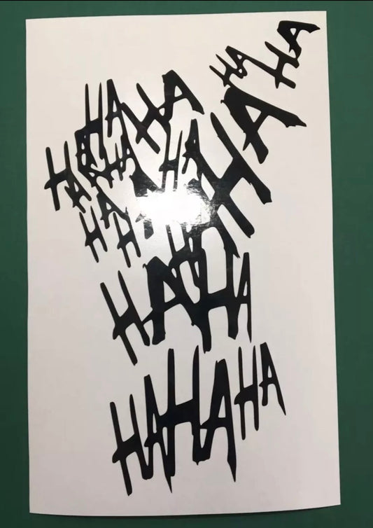 Joker HAHAHA Stickers Decals Helmet Tank Car Van Motorbike 215x130mm