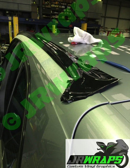 Gloss Black De-Chroming Tape Vinyl Wrap (100mm x 10 Metre) Chrome Trim Delete