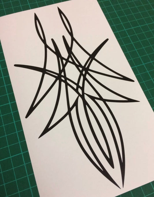 PINSTRIPE Design Sticker Decal Bonnet Motorcycle Tank Helmet 210x120mm