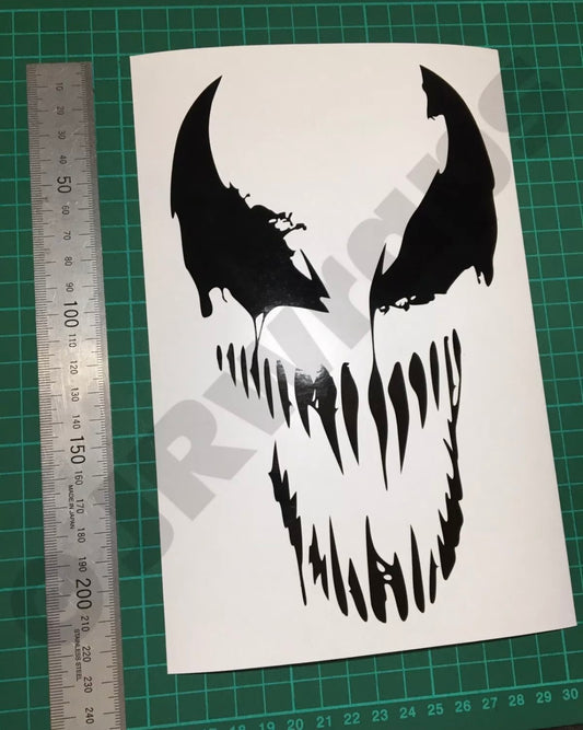 Venom Face Stickers Decals Car Van Bike 210x130mm Bumper Window Door