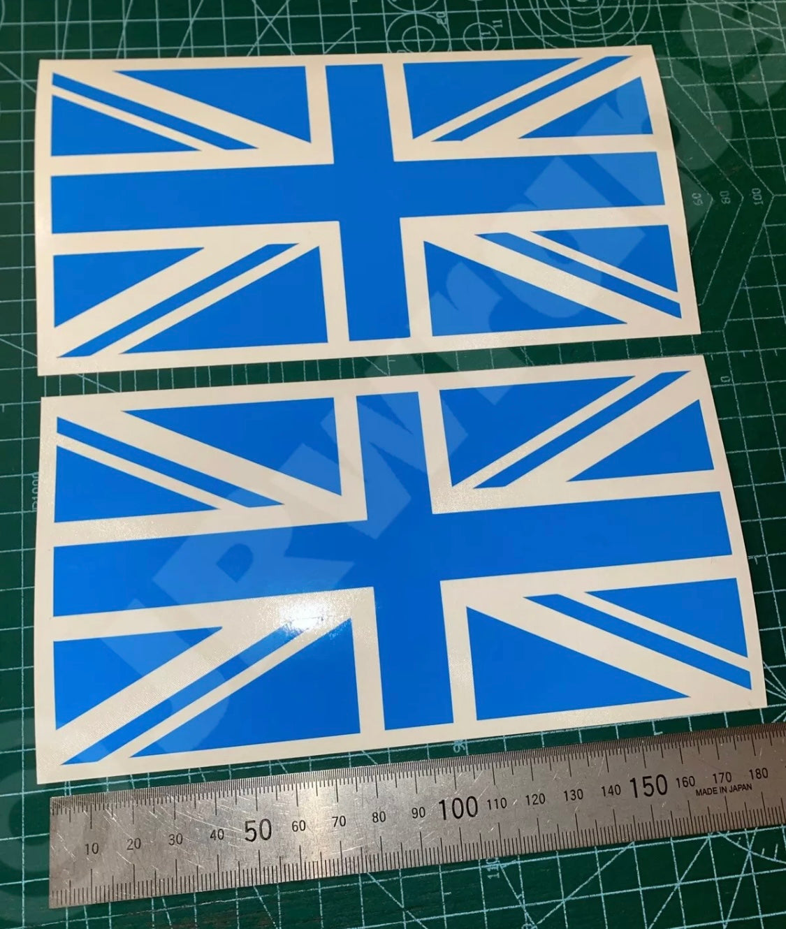 (X2) Union Jack Stickers Decals 180x90mm Car Van Door Bumper Camper