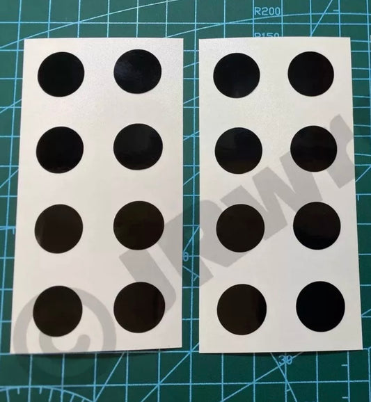(X16) PDC Parking Sensor Stickers Decals Kit Car Bumper Van 4x4 GLOSS BLACK