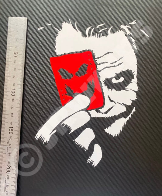 JOKER FACE STICKERS DECALS MOTORCYCLE TANK MOTORBIKE HELMET CAR VAN 200x150mm