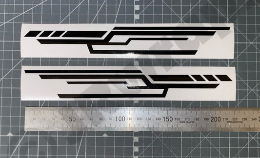 (X2) Line Pinstripe Decals Stickers Motorcycle Tank Bike Helmet Car 220x30mm