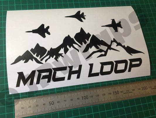 MACH LOOP Stickers Decals Aircraft Jet Fighter Plane 210x120mm