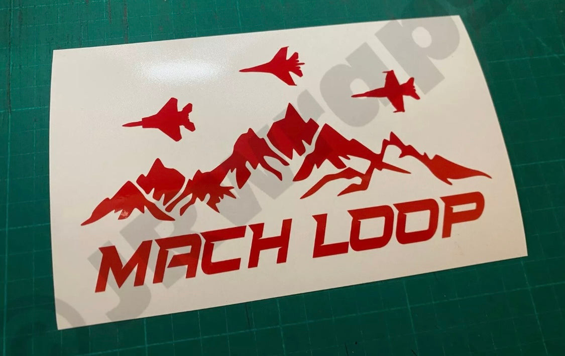 MACH LOOP Stickers Decals Aircraft Jet Fighter Plane 210x120mm
