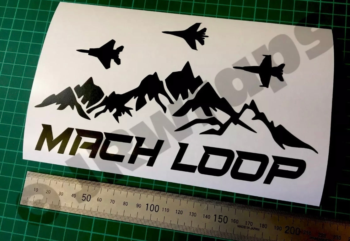 MACH LOOP Stickers Decals Aircraft Jet Fighter Plane 210x120mm